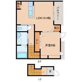 クレールコート【2階】の間取り