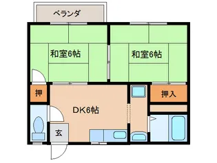 コーポNAMO A棟【2階】の間取り