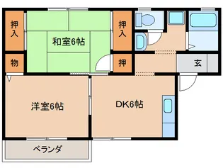 奈良県天理市田町【アパート】の間取り