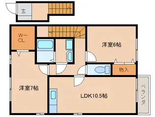 ハイツメビウス【B202号室】の間取り