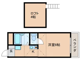 ビロウウッド神明【4-E号室】の間取り