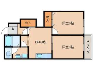 フォンテーヌN−Ⅱ【1階】の間取り