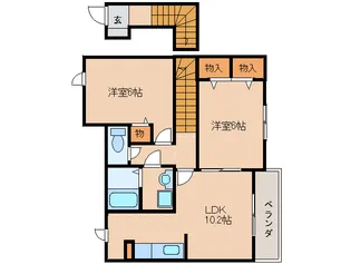 アプリコット【2階】の間取り