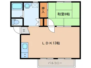 レジデンスボナール【1階】の間取り