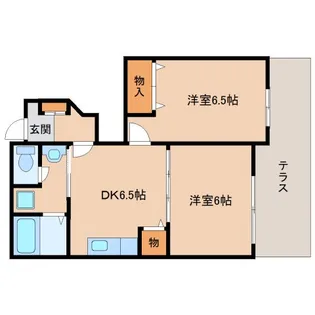 奈良県生駒市あすか野北1丁目【アパート】の間取り