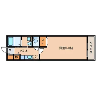 奈良県生駒市辻町【アパート】の間取り