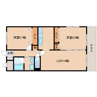 奈良県生駒市俵口町【マンション】の間取り