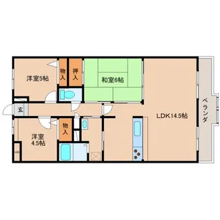 奈良県生駒市辻町【マンション】の間取り