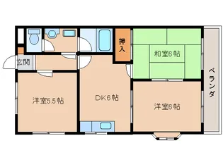 奈良県生駒市辻町【マンション】の間取り