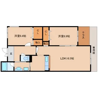 奈良県生駒市小平尾町【マンション】の間取り