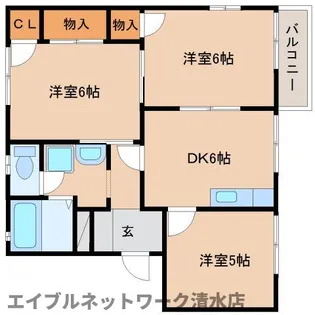 静岡県静岡市清水区青葉町【アパート】の間取り