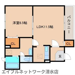静岡県静岡市清水区小島町【アパート】の間取り