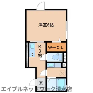 静岡県静岡市清水区折戸2丁目【アパート】の間取り