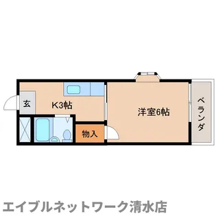 静岡県静岡市清水区折戸5丁目【アパート】の間取り