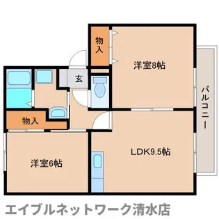 静岡県静岡市清水区北脇新田【アパート】の間取り