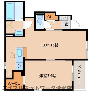 静岡県静岡市清水区北脇新田【アパート】の間取り