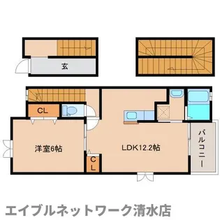 静岡県静岡市清水区北脇新田【アパート】の間取り