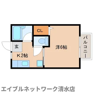 静岡県静岡市清水区港南町【アパート】の間取り