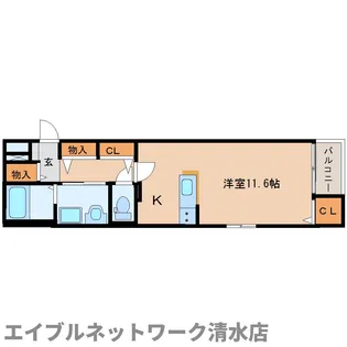 静岡県静岡市清水区島崎町【マンション】の間取り
