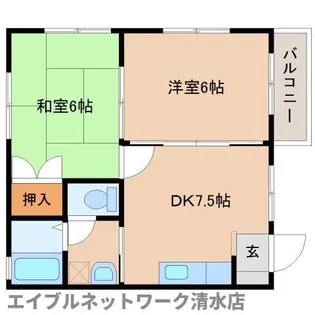 静岡県静岡市清水区上力町【アパート】の間取り