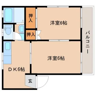 静岡県静岡市清水区上力町【アパート】の間取り