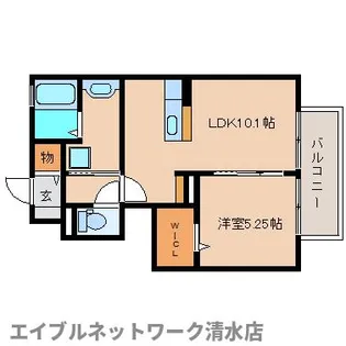 静岡県静岡市清水区袖師町【アパート】の間取り