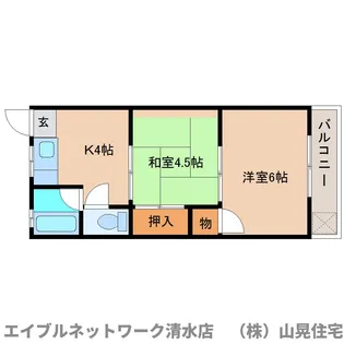 静岡県静岡市清水区袖師町【アパート】の間取り