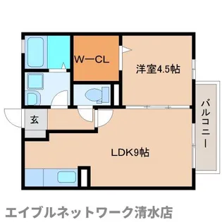 静岡県静岡市清水区高橋5丁目【アパート】の間取り