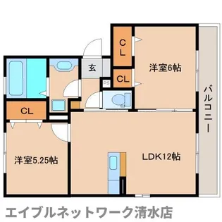 静岡県静岡市清水区西久保【アパート】の間取り