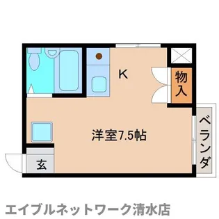静岡県静岡市清水区西高町【マンション】の間取り