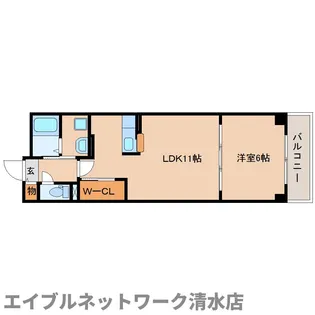 静岡県静岡市清水区船越2丁目【マンション】の間取り