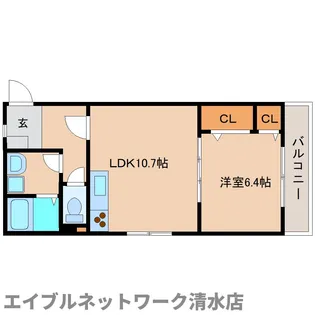 静岡県静岡市清水区船原2丁目【マンション】の間取り
