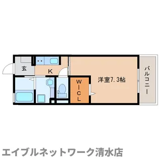 静岡県静岡市清水区三保【アパート】の間取り