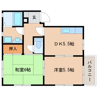 静岡県静岡市清水区三保【アパート】の間取り