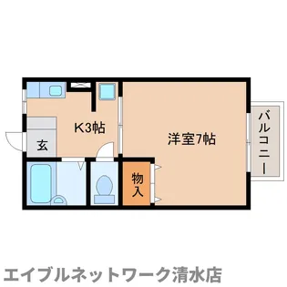 静岡県静岡市清水区三保【アパート】の間取り