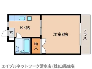 静岡県静岡市清水区三保【アパート】の間取り