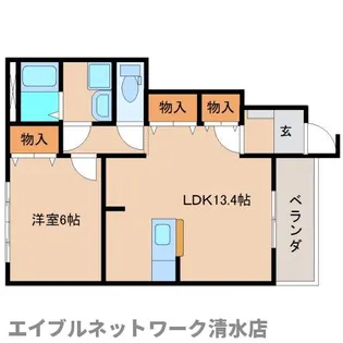 静岡県静岡市清水区三保【アパート】の間取り