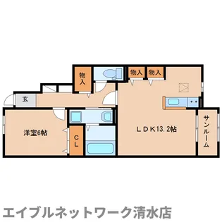 静岡県静岡市清水区向田町【アパート】の間取り