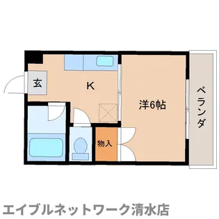 静岡県静岡市清水区村松【マンション】の間取り