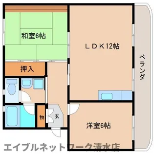 静岡県静岡市清水区村松【マンション】の間取り