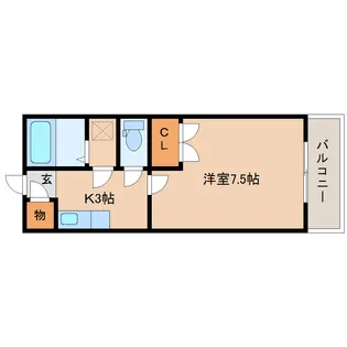 静岡県静岡市清水区村松【アパート】の間取り