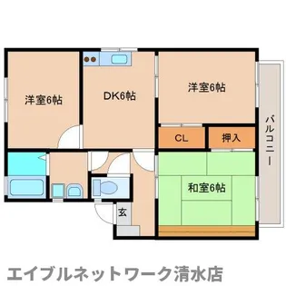 静岡県静岡市清水区村松原2丁目【アパート】の間取り