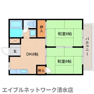 静岡県静岡市清水区八木間町【アパート】の間取り