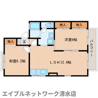 静岡県静岡市清水区八坂東1丁目【アパート】の間取り