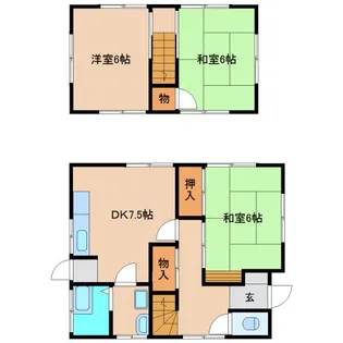 静岡県静岡市清水区山原【一戸建】の間取り
