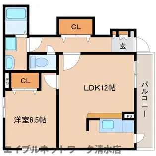 静岡県静岡市清水区横砂中町【アパート】の間取り