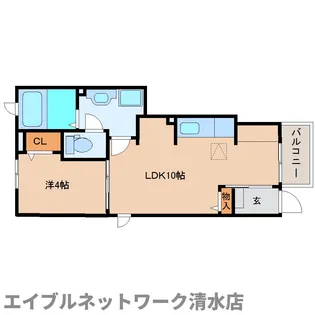 静岡県静岡市清水区横砂本町【アパート】の間取り