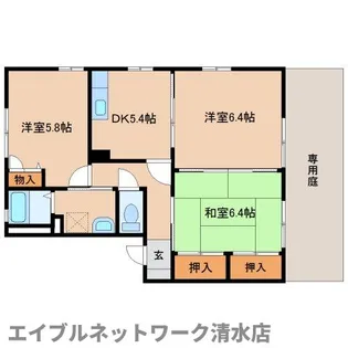 静岡県静岡市清水区由比阿僧【アパート】の間取り