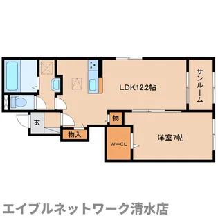 静岡県静岡市清水区三保松原町【アパート】の間取り