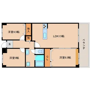 奈良県奈良市西登美ヶ丘2丁目【マンション】の間取り